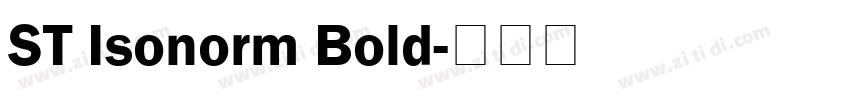ST Isonorm Bold字体转换